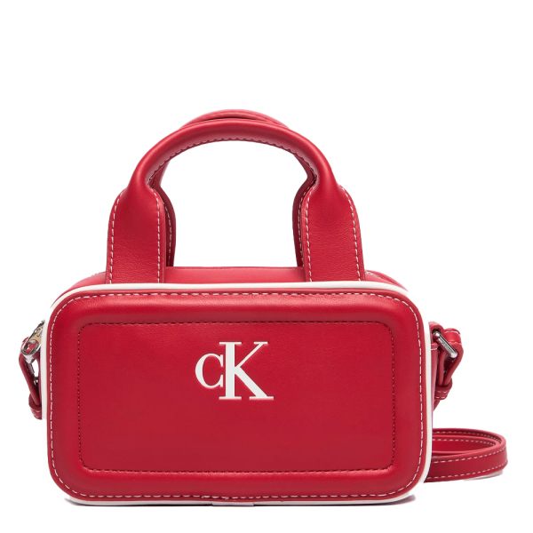 Calvin Klein SAC BANDOULIRE MINI BAULETTO CONTRASTE - U Rouge- Ref 81 €